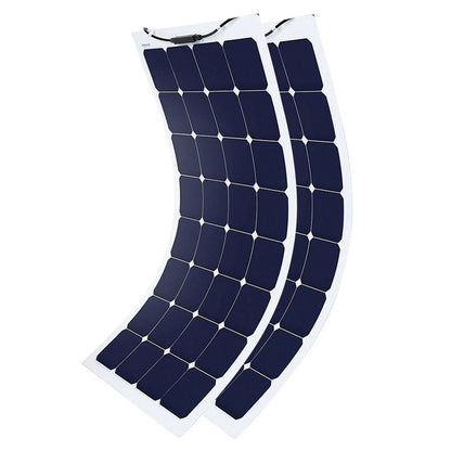 Two ACOPOWER 110 watt flexible solar panels side by side for 220 watts