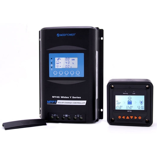 Midas 40 amp MPPT solar charge controller with MT-50 remote meter