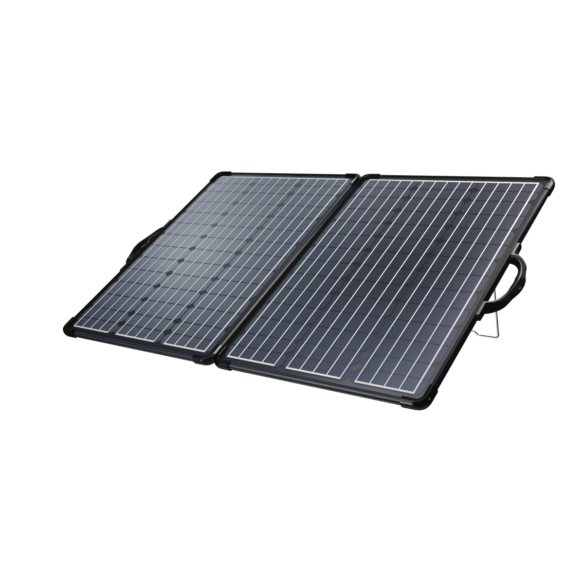 ACOPower PLK 120W portable solar panel kit unfolded, alternate angle